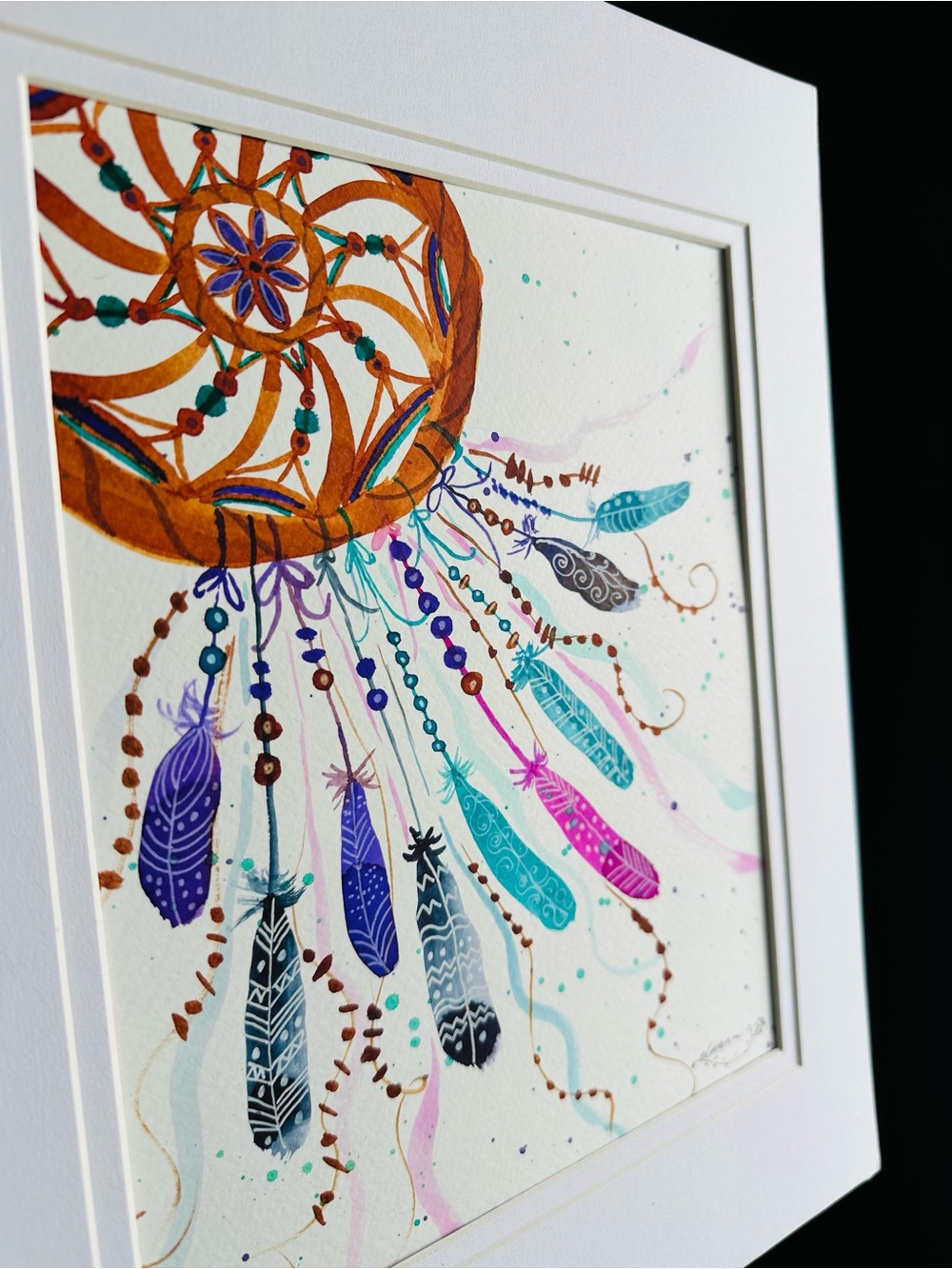 Handmade New Watercolor Painting: Dream Catcher - Picture 4 of 6